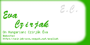 eva czirjak business card